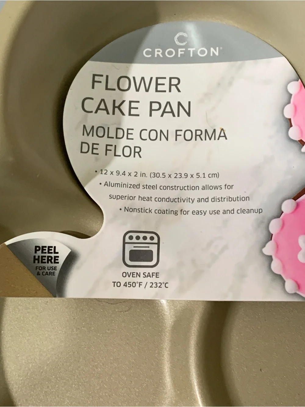 Crofton Beige Flower Cake Pan
